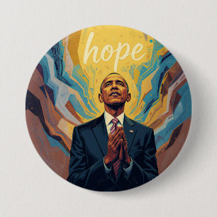 Präsident Barack Obama und die Botschaft der Hoffn Button