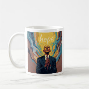 Präsident Barack Obama und die Botschaft der Hoffn Kaffeetasse
