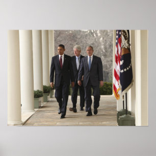 Präsident Barack Obama und ehemalige Präsidenten Poster