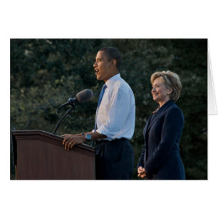 Präsident Barack Obama und Hillary Clinton