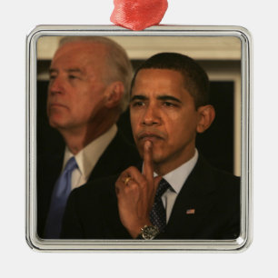 Präsident Barack Obama und Vizepräsident Ornament Aus Metall