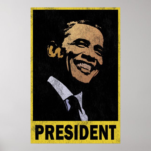 Präsident Barack Obama Vintag Poster (Vorne)