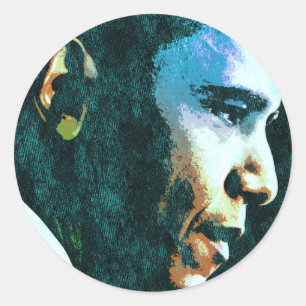 Präsident Barack Obama Vintag Runder Aufkleber