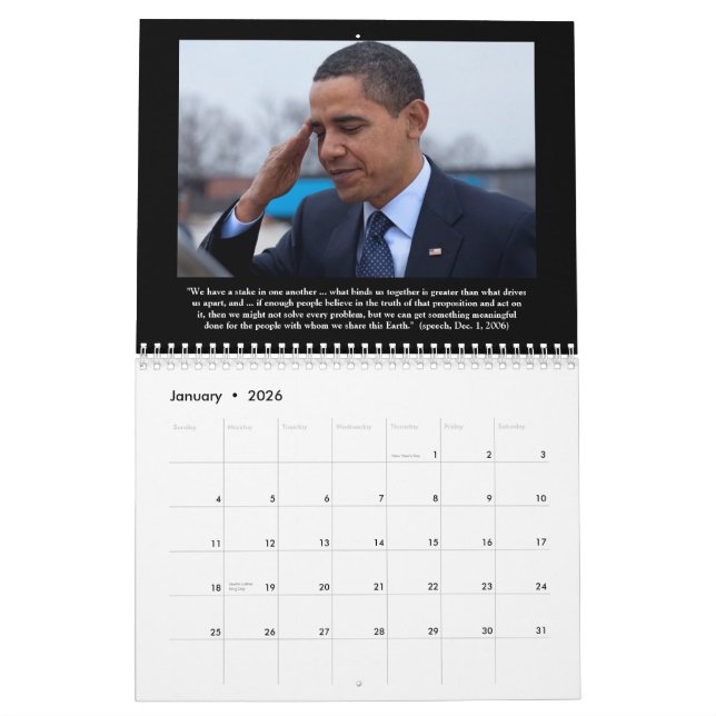 Präsident Barack Obama zitiert Kalender 2013 (Jan 2026)