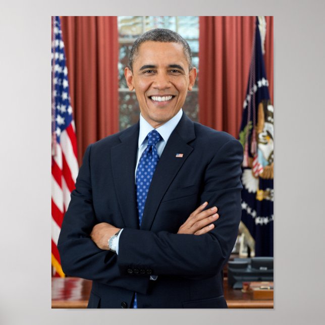 Präsident Barack Obama Zweite Amtszeit Offizielles Poster (Vorne)
