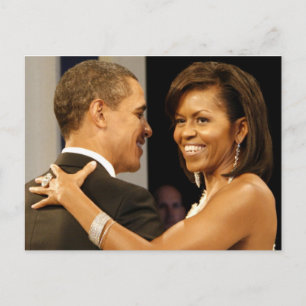 Präsident Barack und Michele Obama Postkarte