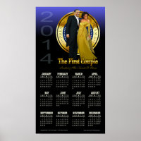 Präsident Barack und Michelle Obama-Kalender 2014