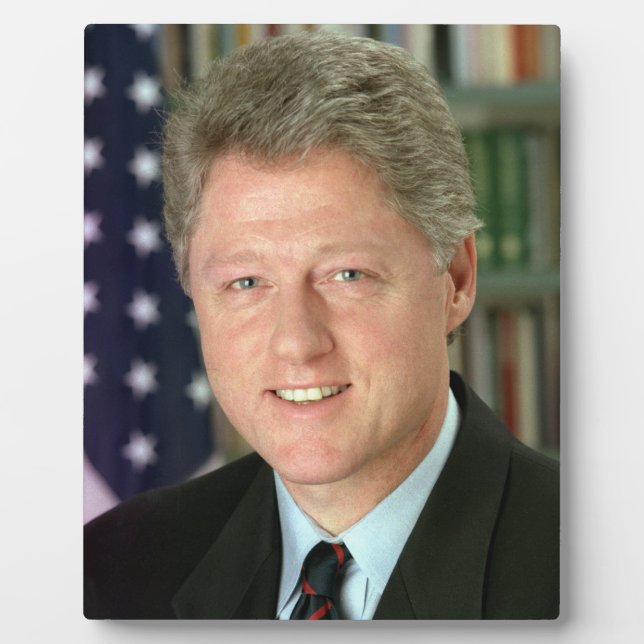 Präsident Bill Clinton Foto Fotoplatte (Vorderseite)