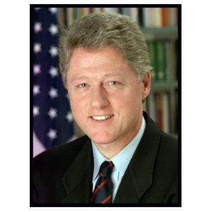 Präsident Bill Clinton Foto Fotoskulptur Magnet