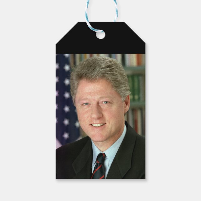 Präsident Bill Clinton Foto Geschenkanhänger (Vorderseite)