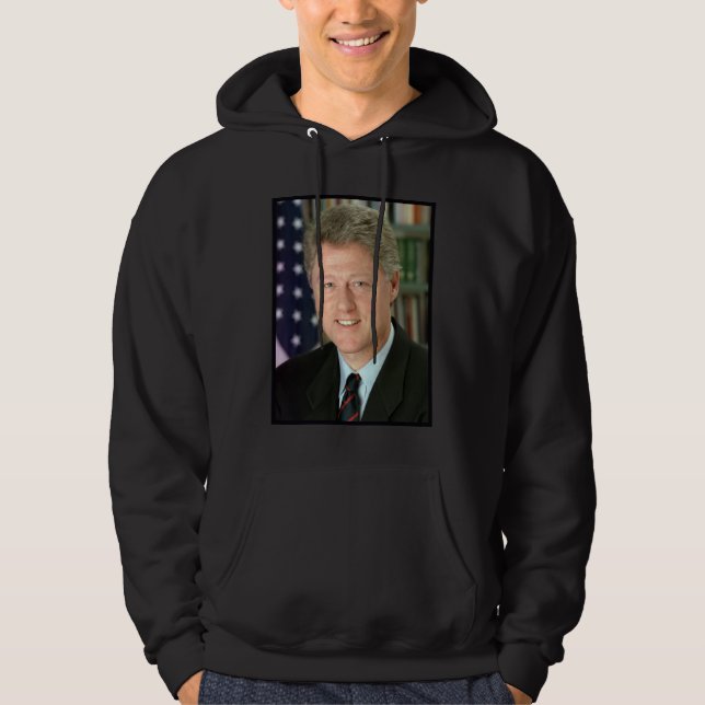 Präsident Bill Clinton Foto Hoodie (Vorderseite)