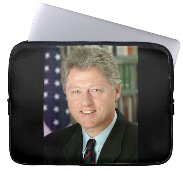 Präsident Bill Clinton Foto Laptopschutzhülle (Vorderseite)