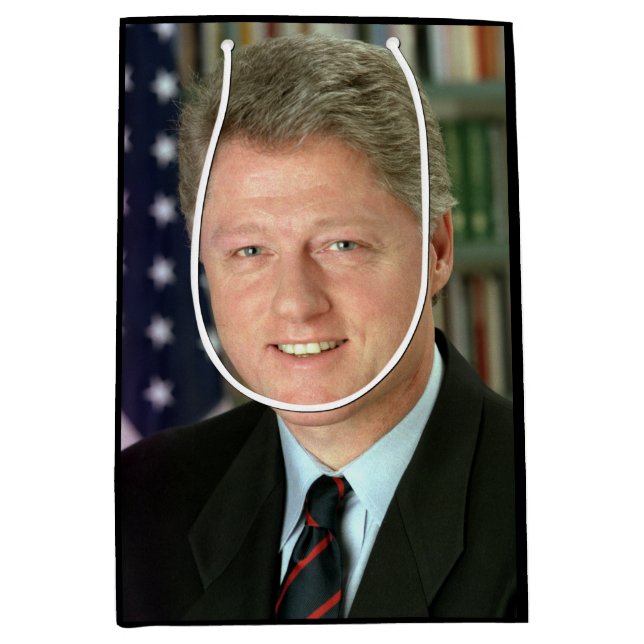 Präsident Bill Clinton Foto Mittlere Geschenktüte (Vorderseite)