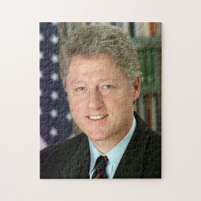 Präsident Bill Clinton Foto Puzzle (Vertikal)