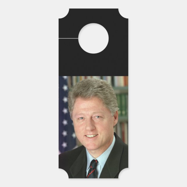 Präsident Bill Clinton Foto Türanhänger (Vorderseite)