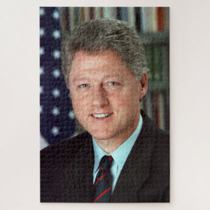 Präsident Bill Clinton Offical Portrait 20 x 30 Puzzle