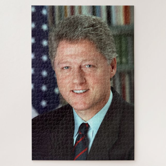 Präsident Bill Clinton Offical Portrait 20 x 30 Puzzle (Vertikal)