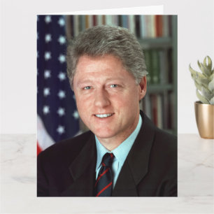 Präsident Bill Clinton Offical Portrait Birthday Karte