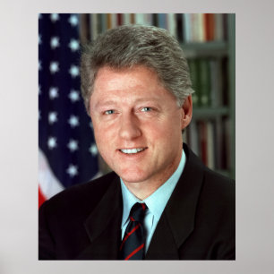 Präsident Bill Clinton Offiziell Portrait 40 x 50 Poster