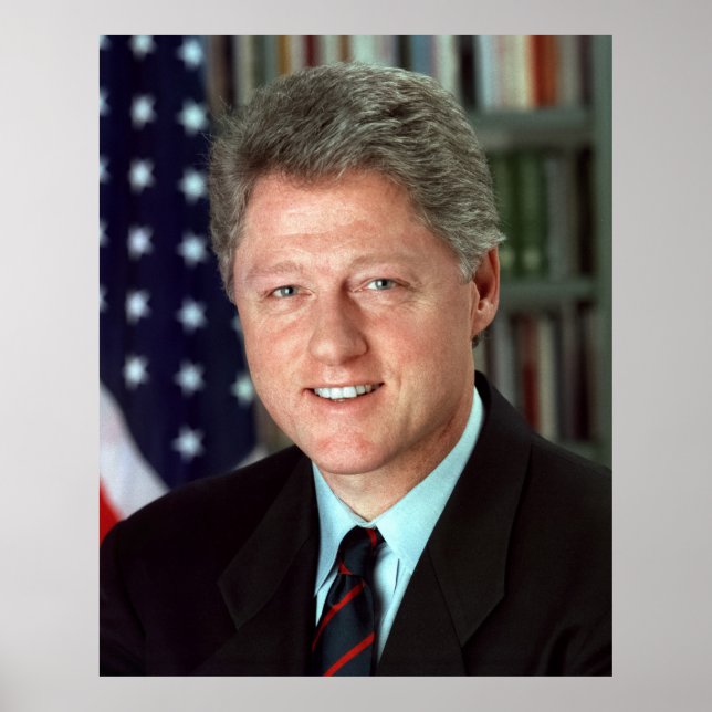 Präsident Bill Clinton Offiziell Portrait 40 x 50 Poster (Vorne)