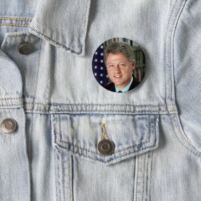 Präsident Bill Clinton Offiziell Portrait Button B (Beispiel)