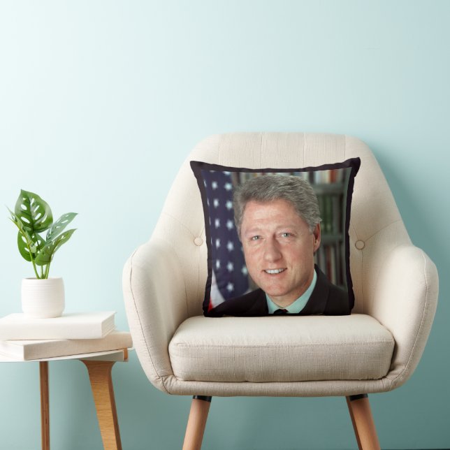 Präsident Bill Clinton Offiziell Portrait Kissen (Stuhl )