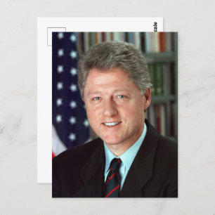 Präsident Bill Clinton Offiziell Portrait Postkarte