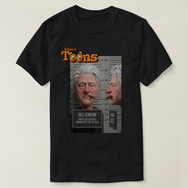 PRÄSIDENT BILL CLINTON T-Shirt (Design vorne)