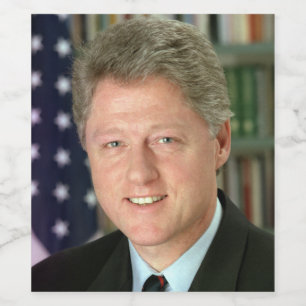 Präsident Bill Clinton Weißes Haus Foto Weinetikett