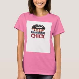 Präsident Chick RED WHITE und BLUE LIPS T-Shirt
