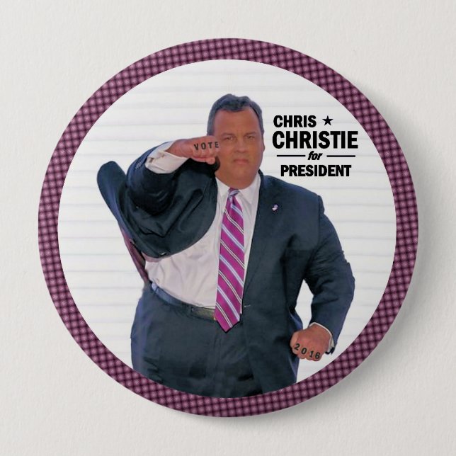 Präsident Chris-Christie im Jahre 2016 Button (Vorderseite)