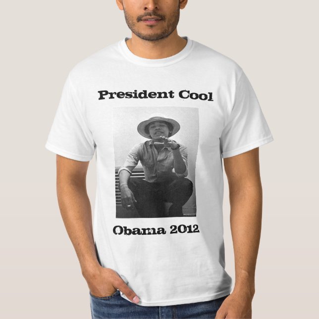 Präsident Cool/junger Präsident Obama T-Shirt (Vorderseite)