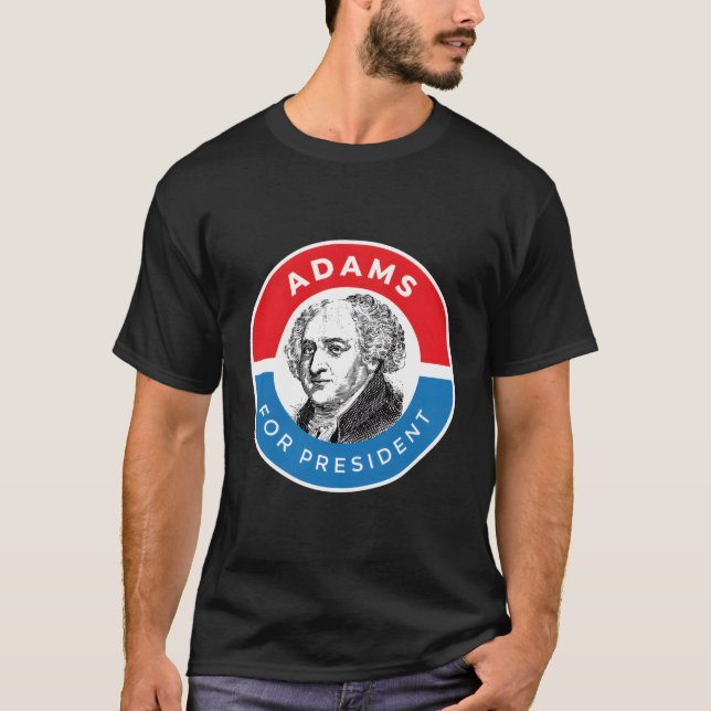 Präsident der amerikanischen Geschichte John Adams T-Shirt (Vorderseite)