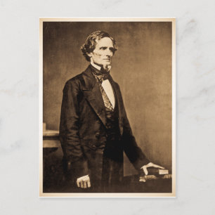 Präsident der Konföderation Jefferson Davis Postkarte