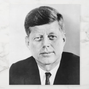 Präsident der Vereinigten Staaten John Kennedy Pre Weinetikett