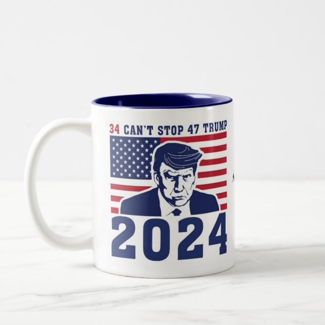 Präsident Donal Trump Mugshot Coffee Cup Zweifarbige Tasse (Links)