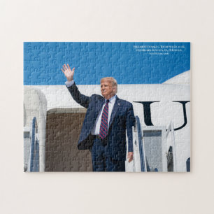 Präsident Donald J. Trump Airplane-Foto Puzzle