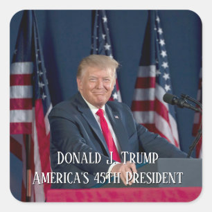Präsident Donald J. Trump Berushmore Rede Quadratischer Aufkleber