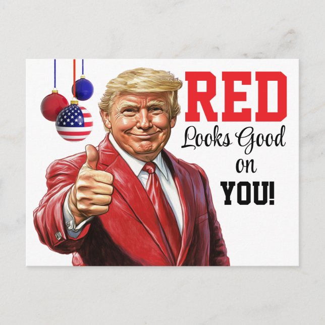 Präsident Donald J Trump Postcard Feiertagspostkarte (Vorderseite)