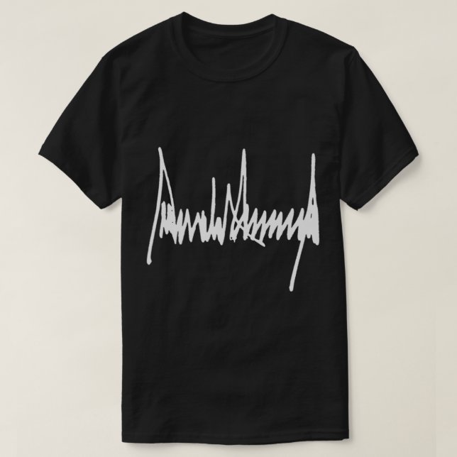 Präsident Donald J Trump Unterschrift Premium T-Shirt (Design vorne)