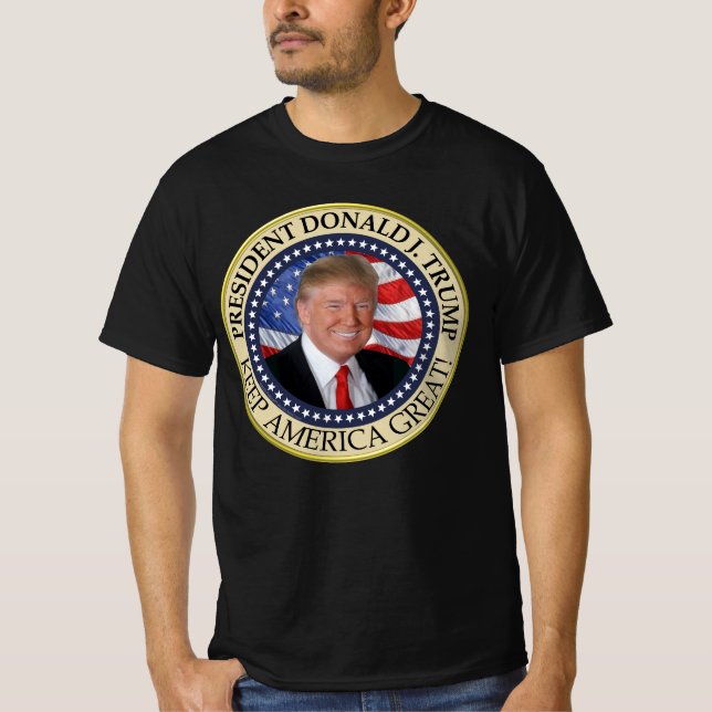Präsident Donald Trump 2020 Behalte Amerika groß T-Shirt (Vorderseite)