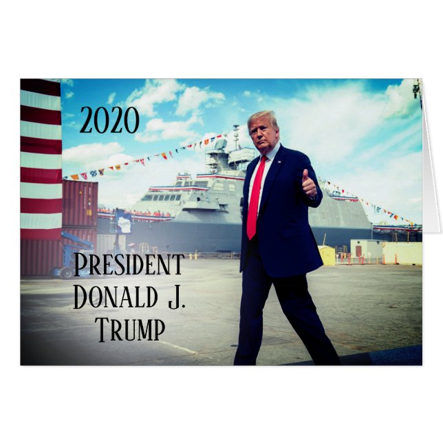 Präsident Donald Trump 2020 stockt das Marineschif (Vorderseite (Horizontal))