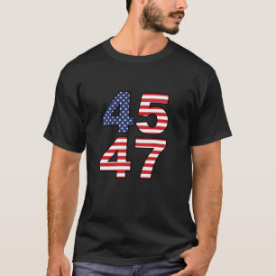 Präsident Donald Trump 2024 45 und 47 45. 47. USA T-Shirt