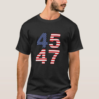 Präsident Donald Trump 2024 45 und 47 45. 47. USA T-Shirt