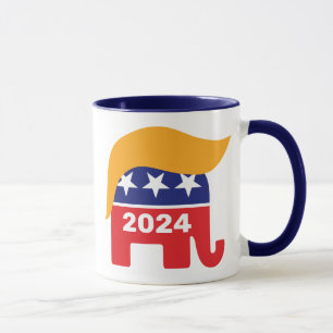 Präsident Donald Trump 2024 GOP Elephant Hair Tasse