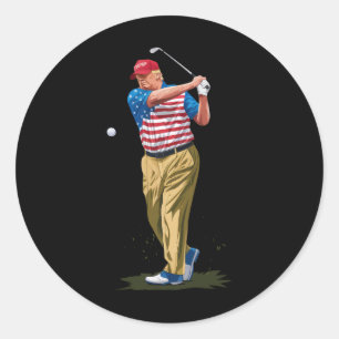 Präsident Donald Trump 2025 Golf Us Amerikanische Runder Aufkleber