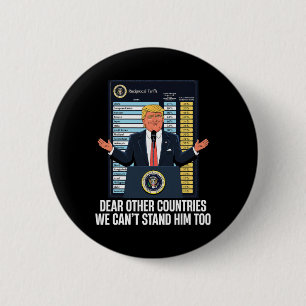 Präsident Donald Trump 2025 Zoll Wir Können Nicht  Button