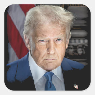 Präsident Donald Trump 45 47 USA Patriot Quadratischer Aufkleber