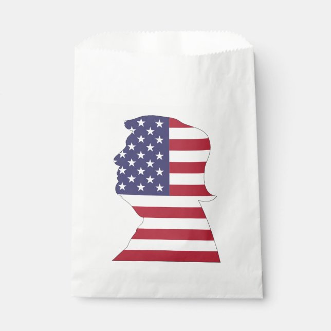 PRÄSIDENT DONALD TRUMP AMERIKANISCHER FLAG GESCHENKTÜTCHEN (Vorderseite)