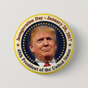 Präsident Donald Trump Amtseinführungs-Tag Souveni Button